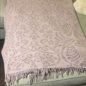 Anthropologie Purple Decorative Blanket
